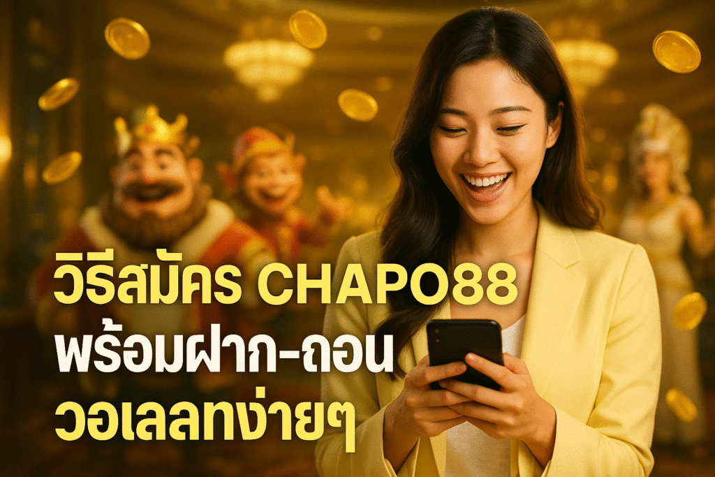 วิธีสมัคร CHAPO88 พร้อมฝาก-ถอนวอเลทง่ายๆ